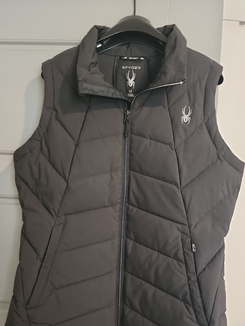 Spyder Women's Black Quilted Down Vest Size Medium